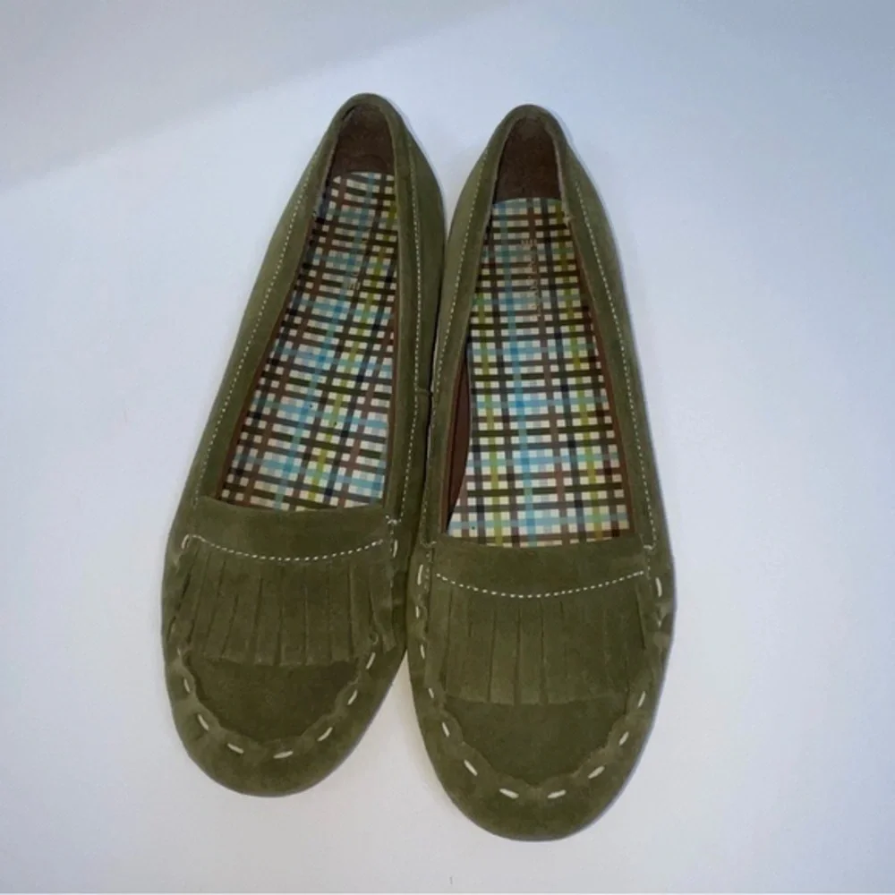 Lands End Green Slip-On Flats Size‎ 8